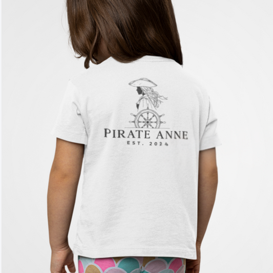 Pirate-Inspired Toddler Tee- White