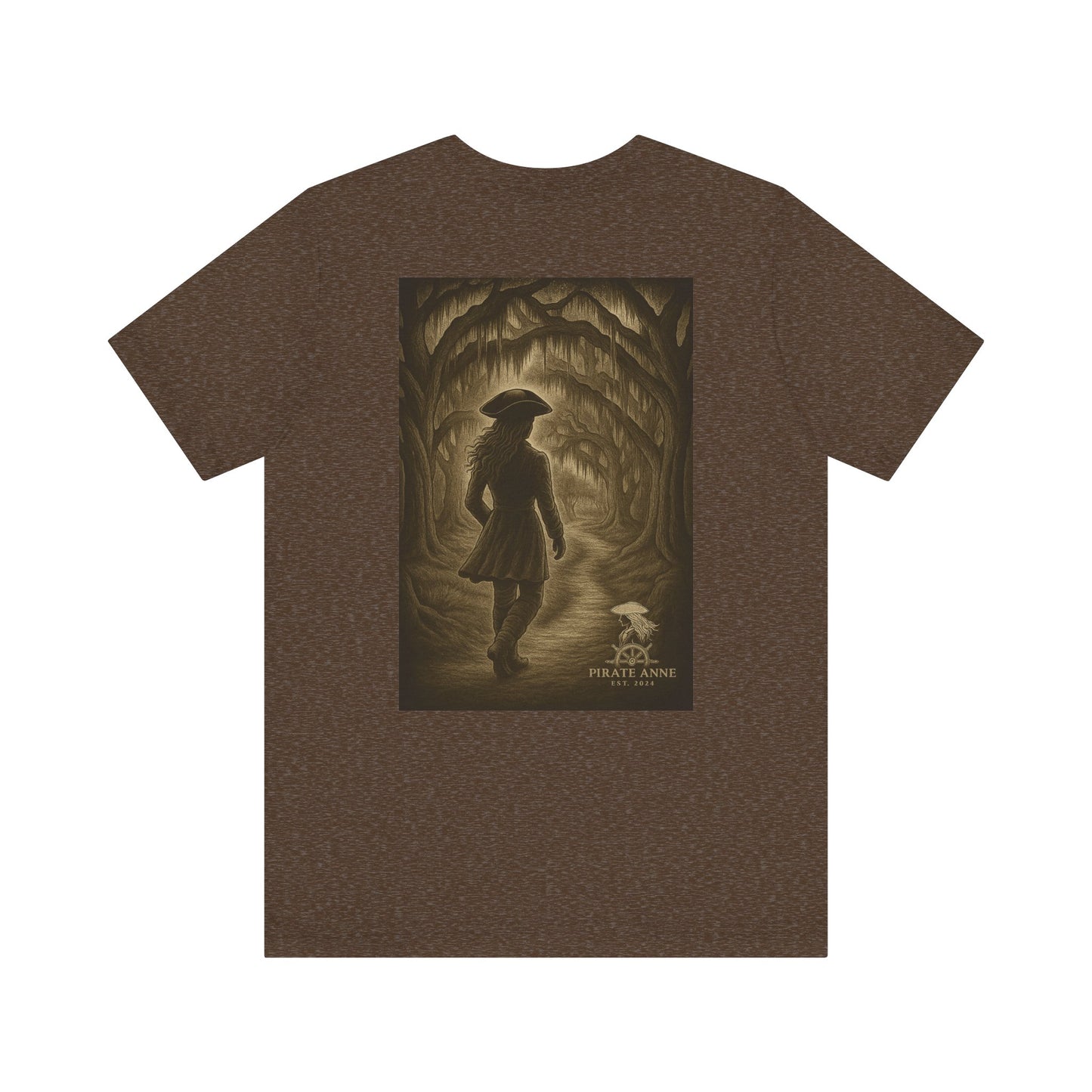 Unisex Nature-Inspired Graphic Tee, Adventure Shirt, Casual Wear, Gift for Nature Lovers, Exploration Apparel (Stroll through the Moss)