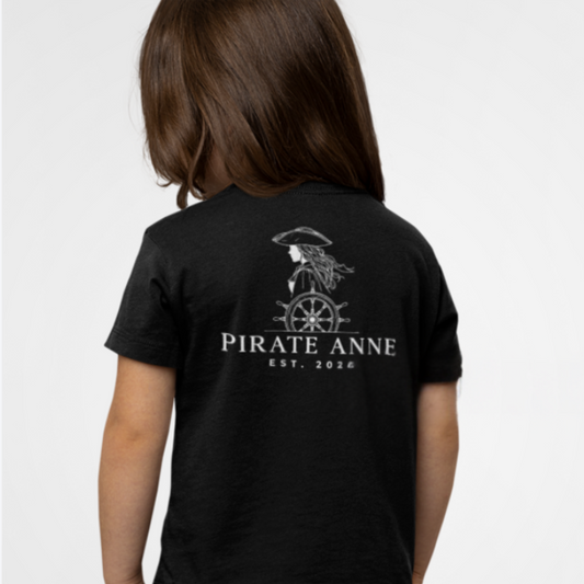 Pirate Anne Toddler Tee - Cute Pirate Design, Kid's Pirate T-Shirt, Toddler Apparel, Birthday Gift, Adventure Clothing