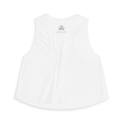 Pirate Anne Signature Logo Cropped Muscle Tank – Red, White & Blue Graphic | Black or White