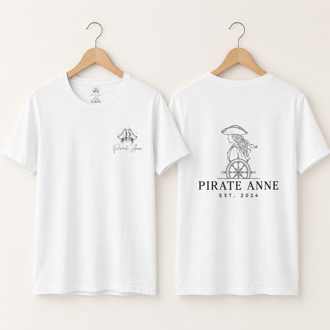 Pirate Anne Signature Logo T-Shirt – Front & Back Print