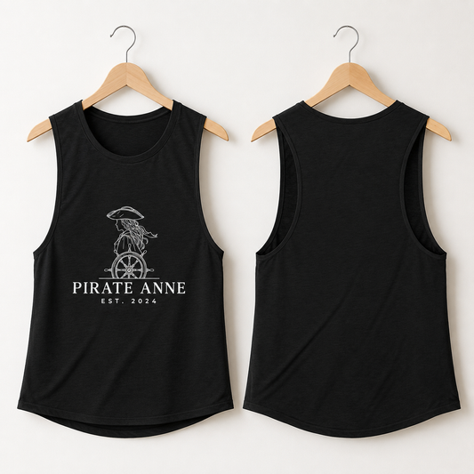 Pirate Anne Signature Women’s Flowy Muscle Tank – Black