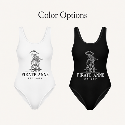 Pirate Anne Signature One-Piece Swimsuit – Black or White