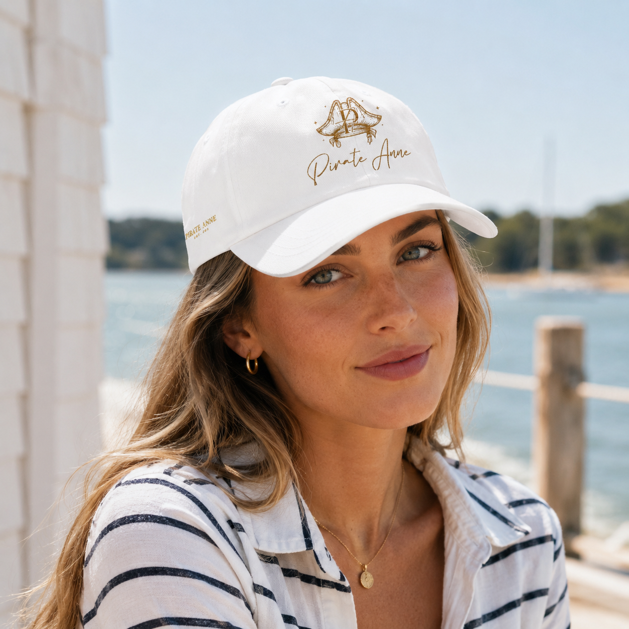 Pirate Anne Signature Embroidered Dad Cap – Front & Side Logo