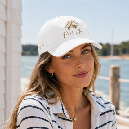 Pirate Anne Signature Embroidered Dad Cap – Front & Side Logo