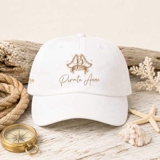 Pirate Anne Signature Embroidered Dad Cap – Front & Side Logo