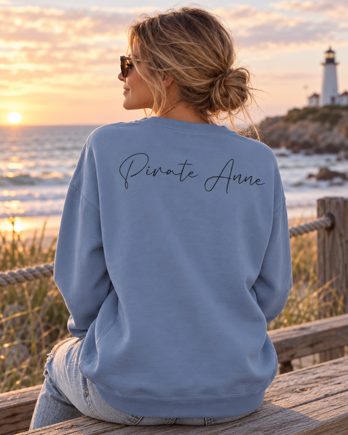 You Have Purpose Here Pirate Anne Sweatshirt | Suicide Prevention Awareness Crewneck | Coastal Nautical Graphic Sweatshirt