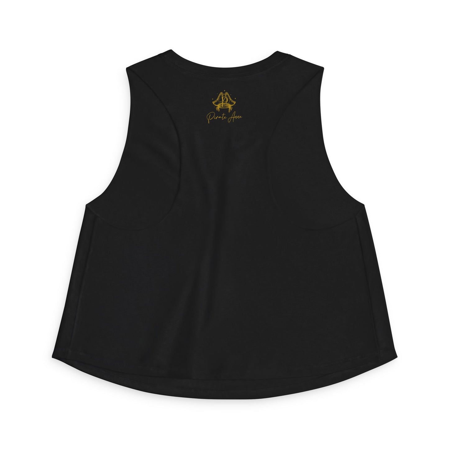 Pirate Anne Signature Logo Cropped Muscle Tank – Purple & Gold | Black or White
