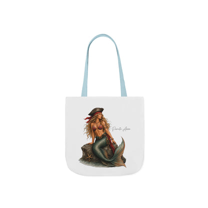 Mermaid Pirate Canvas Tote Bag — 'Pirate of the Sea' Nautical Beach Tote