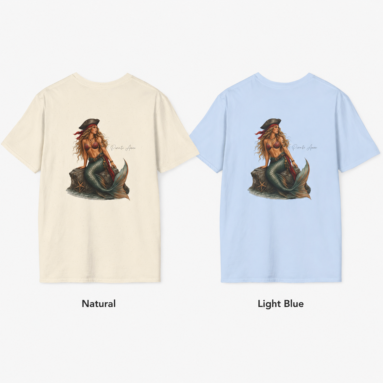 Pirate Anne Mermaid Pirate T-Shirt – Coastal Graphic Tee