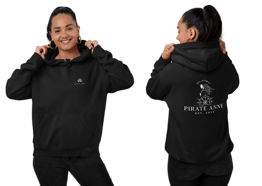 Pirate Anne Hooded Sweatshirt, Unisex Sweatshirt, Cozy Hoodie, Nautical Apparel, Pirate Themed Gift, Unique Maritime Hoodie