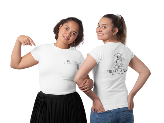 White Tshirt w/ Black Print